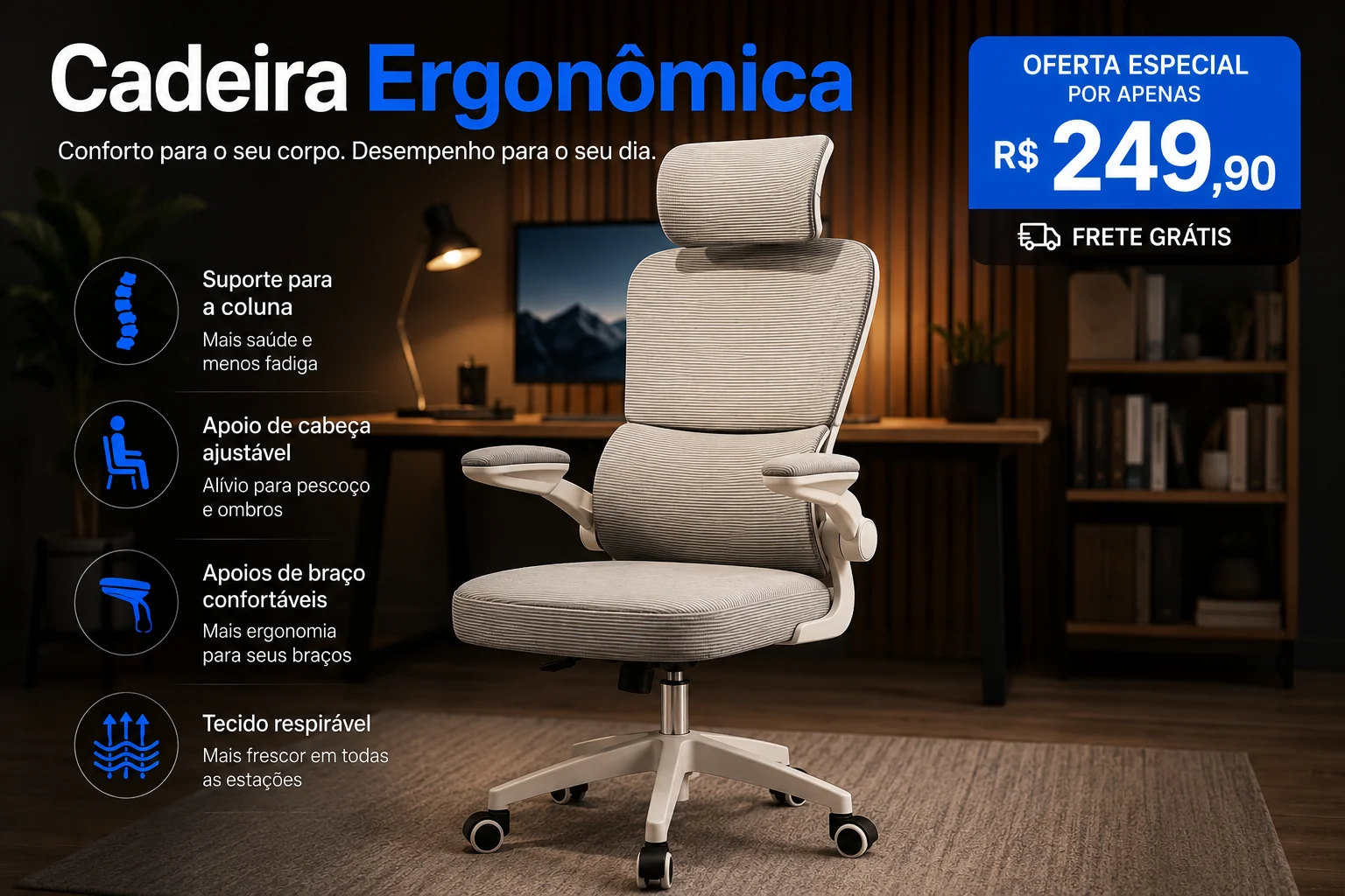Cadeira Ergonômica Premium BUMMES